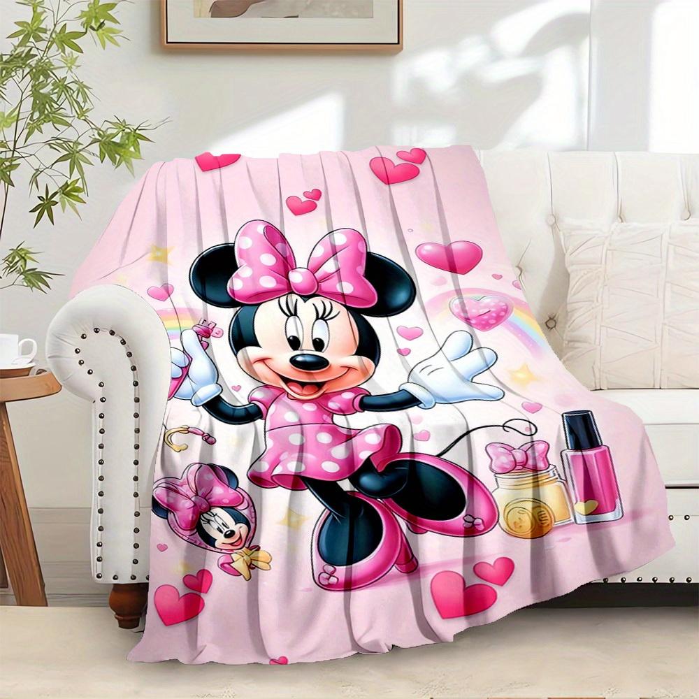 1pc Flannel Minnie Mouse Bedding Throw Blanket Sofa Blanket Gift 75x90cm