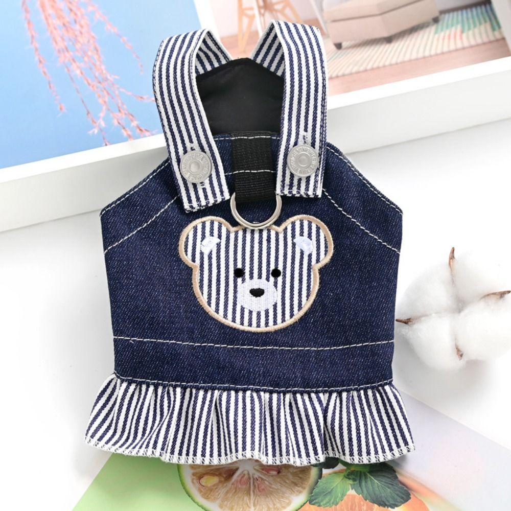 Soft Pet Strap Denim Skirt Cute Dog Vest Harness Fashion Pet Chest Strap Spring