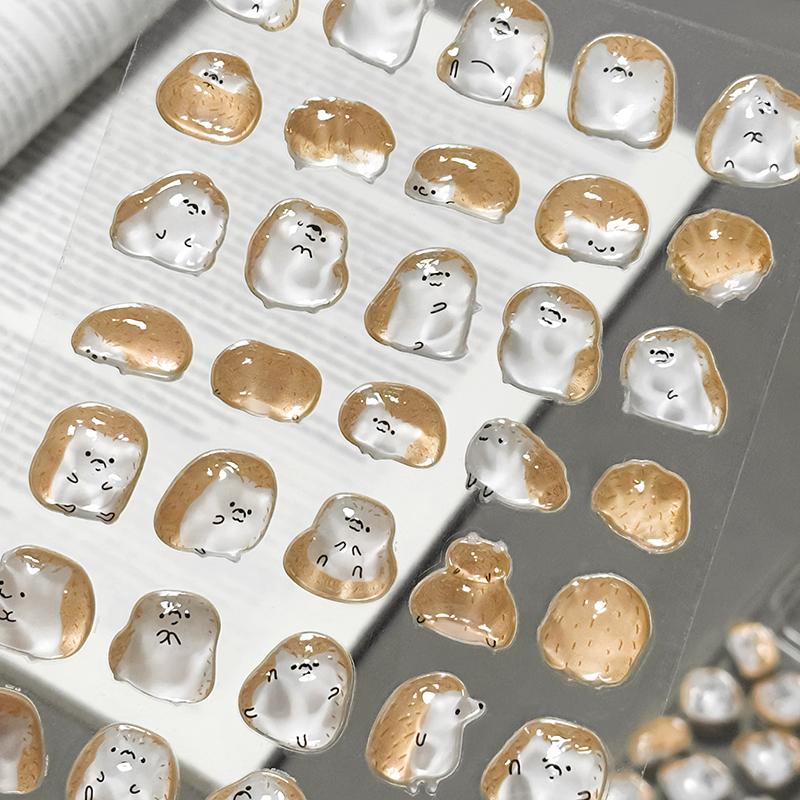 Korean Import NEKONI Cartoon 3D Relief Animals Stickers Scrapbooking Diy Journal Stationery Sticker Deco Office Supplies