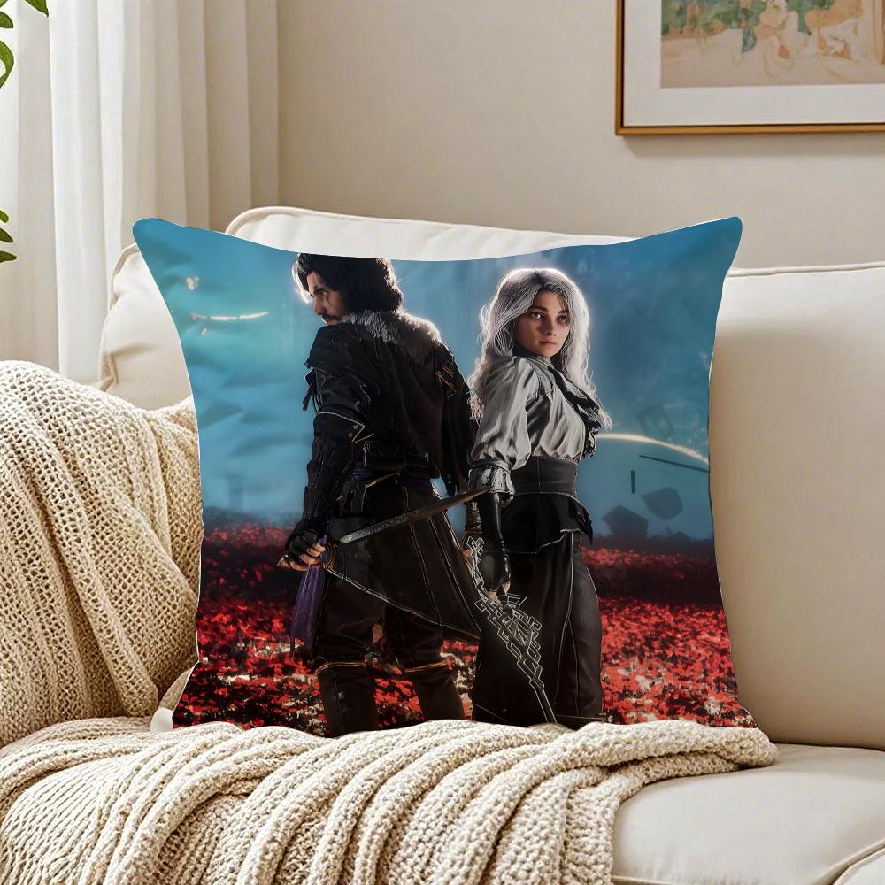 game exploratory CClair OObscur EExpedition 33 Cushion Cover Pillowcase Antidustmite living Room Sofa Decor Cushion Room