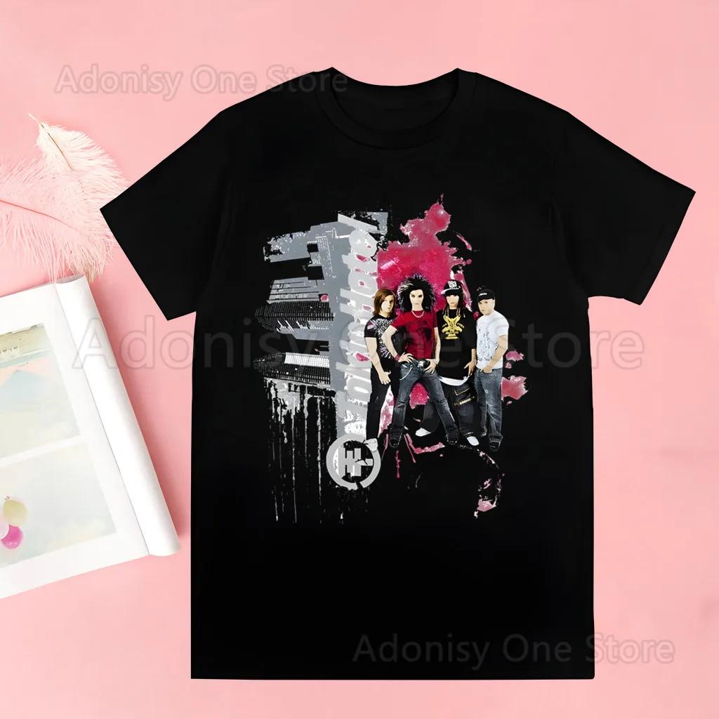 Rocková kapela Tokio Hotel Hudba Harajuku Potisk Unisex Tričko Unisex Ležérní košile Krátký rukáv Unisex Tričko Grafický potisk