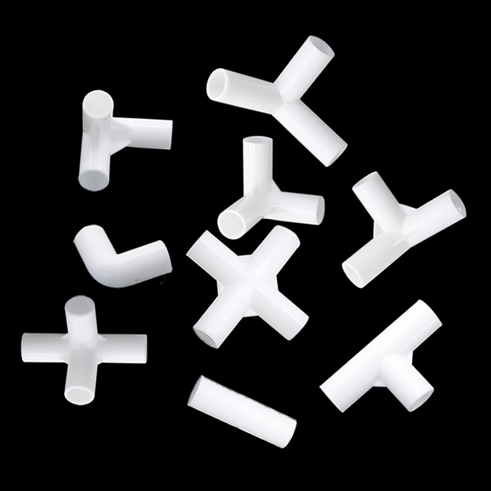 5 Stück Innendurchmesser 12mm Gerader Winkel 4-Wege T-Stück 60 90 120 135 Grad PVC Verbinder DIY Kleiderschrank Zelt Fitting Adapter