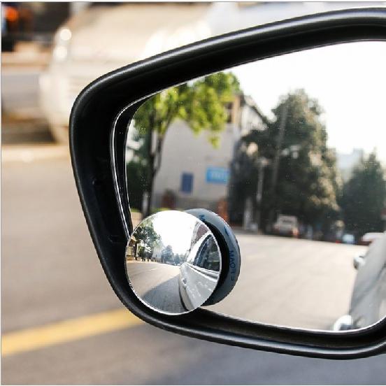 Einstellbare Auto Toter Winkel Glas Spiegel 360 Grad Seite Weitwinkel Rückansicht Kleine Rahmenlose Runde Spiegel Auto Sicherheit