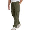 Men's Loose Casual Multi-pocket Work Pants, Youth Stretch Waist Drawstring  Pants