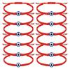 Cross-border Hot-Selling Adjustable Woven Flat Knot Seven Knots Lucky Red String Handmade Couple Bracelet for Men and Women