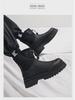 Men's Winter Fashion Waterproof Non-Slip High-Top Leather Boots with Thick Soles and Height Increase