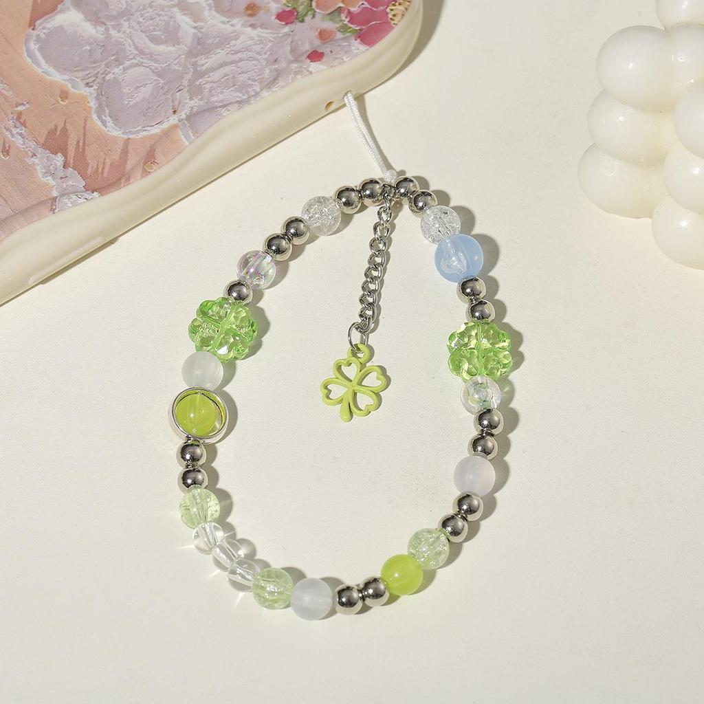 Stylish Floral Pearl Beaded Phone Lanyard for Women – Light Luxury, High-End Feel, Anti-Lost Chain