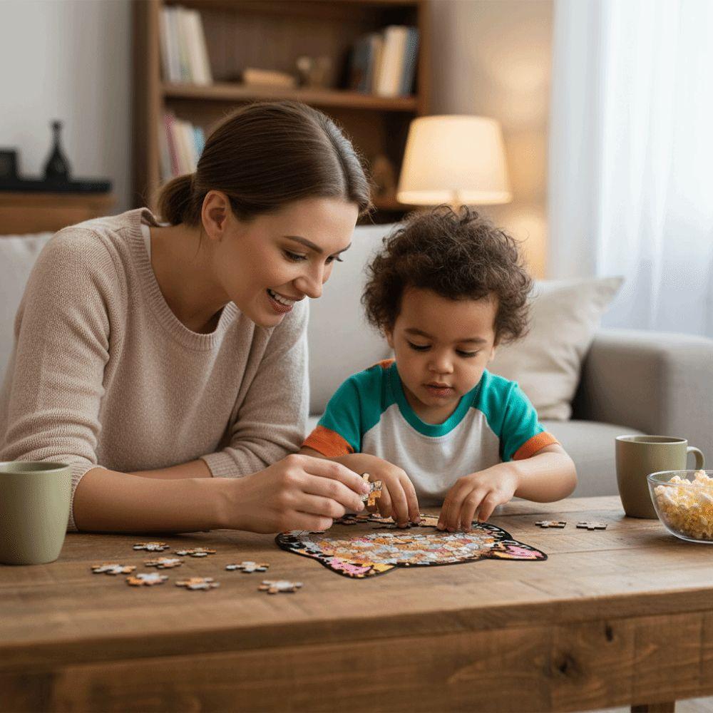 Brain Burning Cat Puzzle Irregular Puzzle Toy Cute Kitten Unique Irregular Puzzle  Children's Toy