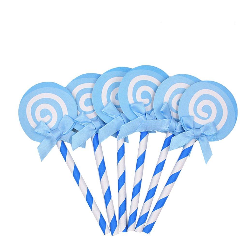 36Pcs Cake Decoration Toppers Lollipop Dessert Table Creative Funny Birthday Wedding Picks Lollipop Cake Topper