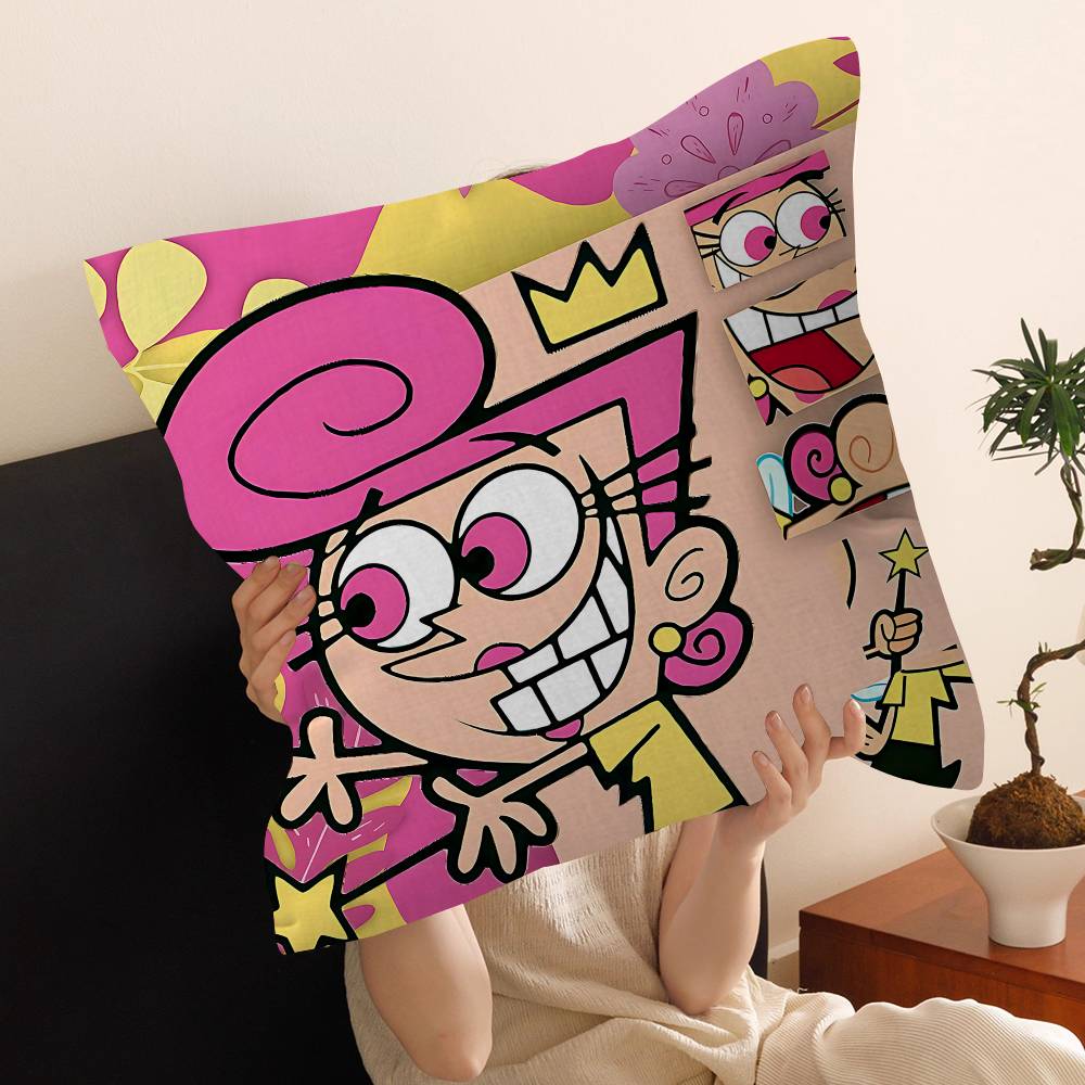 Children Animation FFairly OOddparents Cushion Cover Inches Farmhouse Decor Home Throw Pillow Covers For Couch Decorations