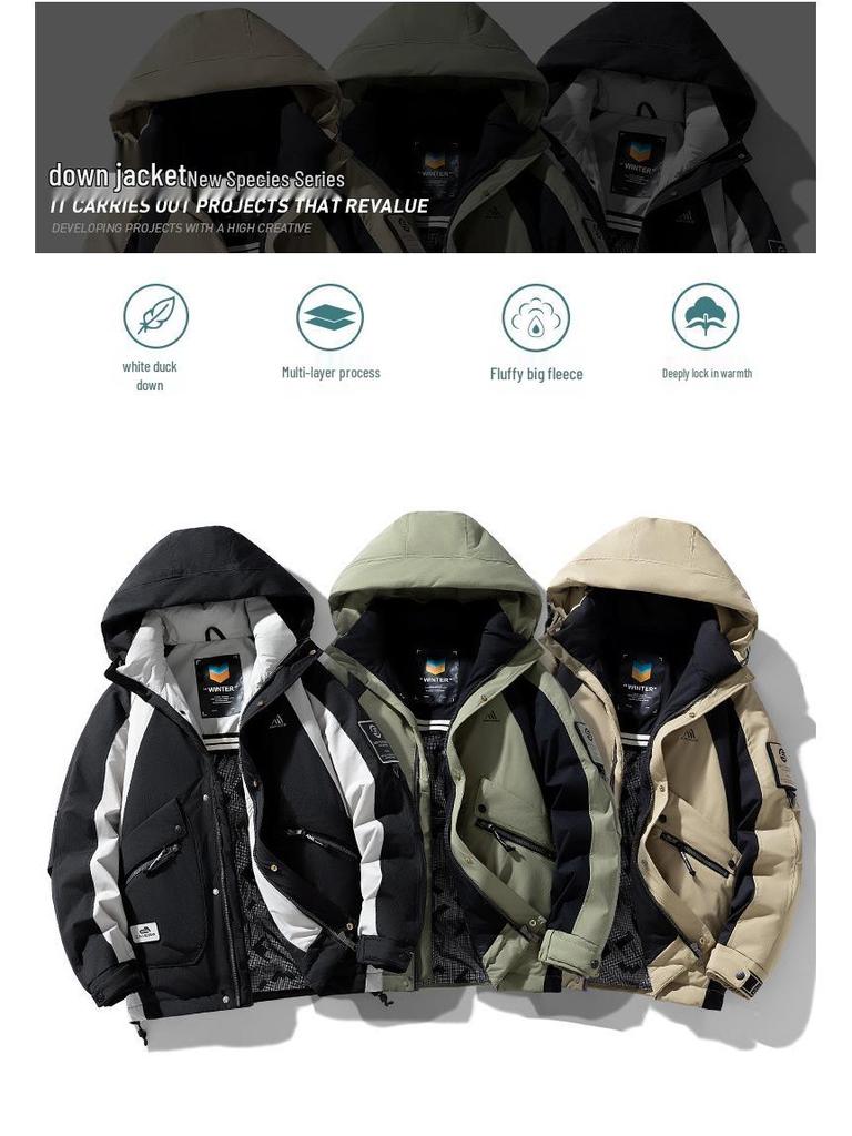 MLB & NY Co-Branded 2025 Men's Winter Mountain Series Windproof Down Workwear Jacket