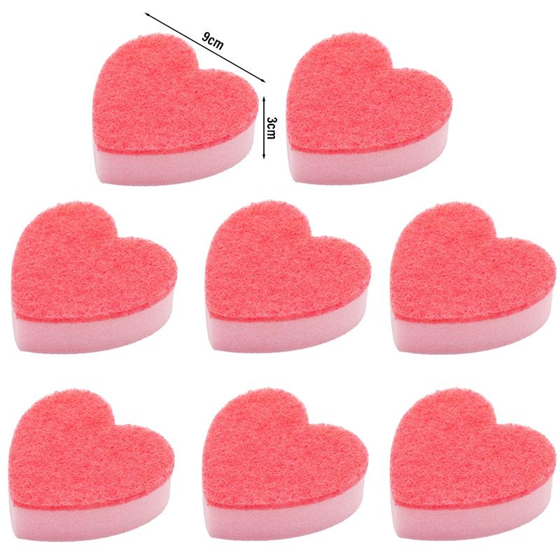 Heart Shape Kitchen Scrub Sponges Non-Scratch Scrub Dish Sponges for Cleaning Effortlessly Clean Your Stovetop Kitchen Supplies