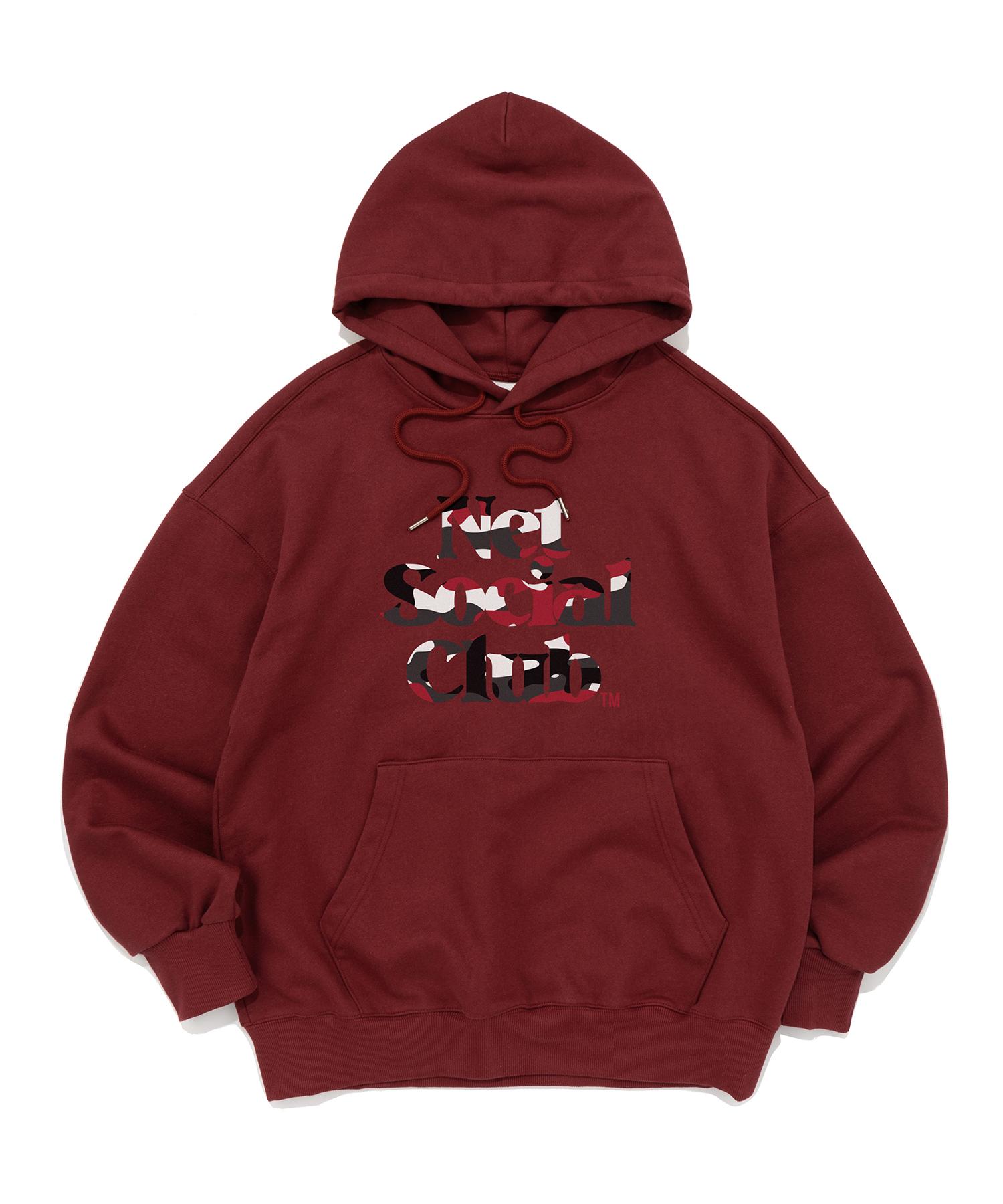 Net Social Club Og Logo Camo Pack Hood (Burgundy) Burgundy/S