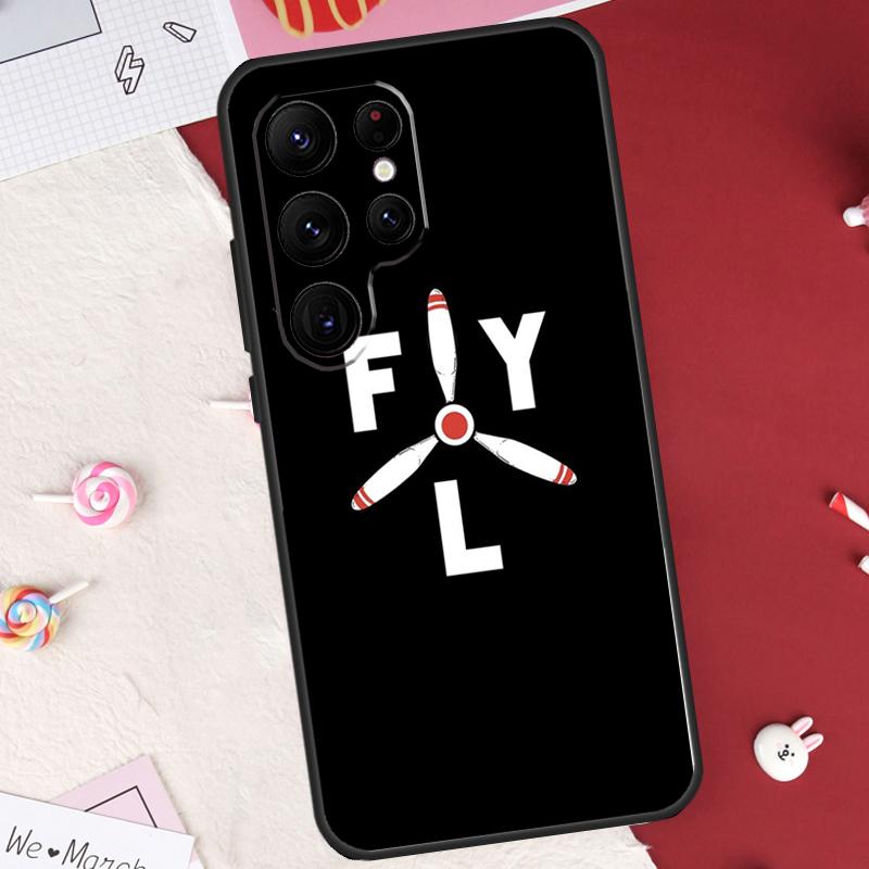 Aircraft Airplane Fly Travel Case For Samsung Galaxy S21 S22 S23 S24 S25 S26 Ultra S10 S25 Plus S25 FE S20 FE Cover Shell
