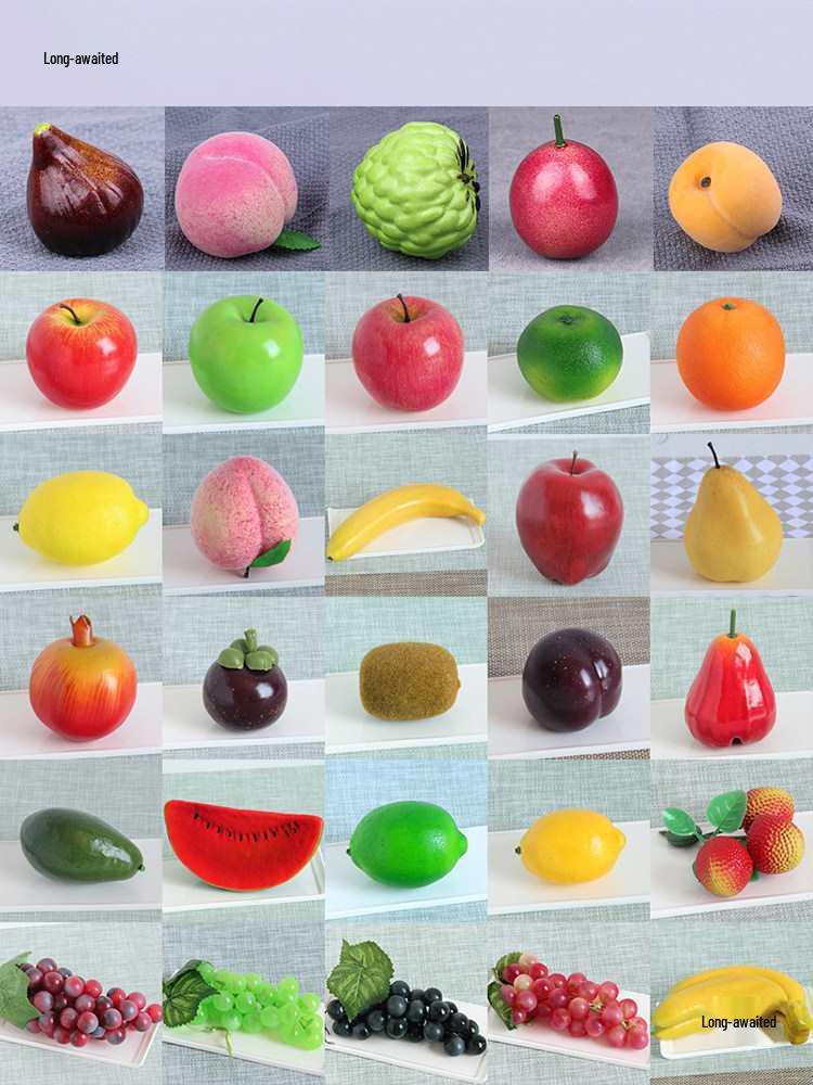 Foam Fruit Model Set: Educational Toy & Display with Plastic Apples, Bananas, Grapes for Kids