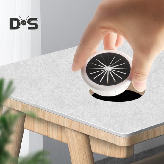 Computer Desk Threading Hole Cover Plate Rice-shaped Round Desk Hole Desktop Opening Wire Buckle Cover Plastic Decorative Cover