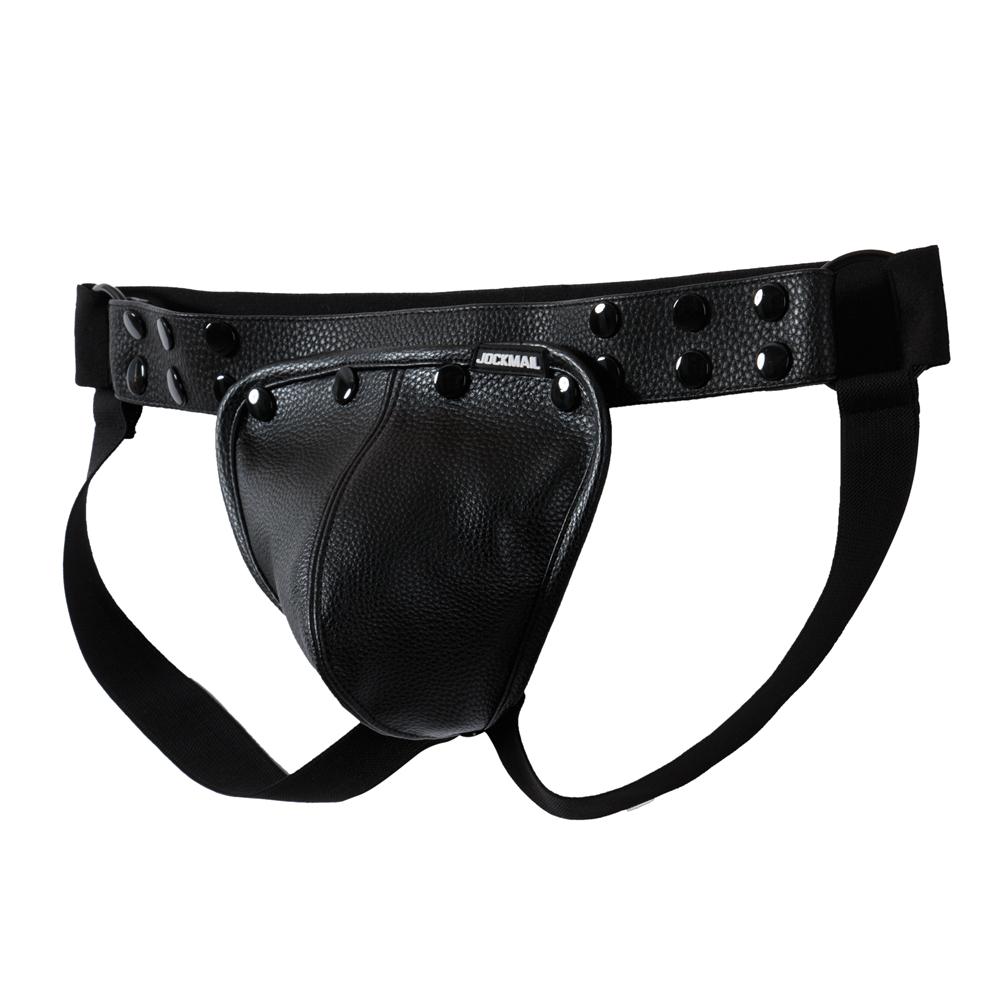 Jockstraps JOCKMAIL One Size Specification Adjustable Waist Size G-string Imitation Leather Removable Scrotal Pouch Fashionable Men's Thong Underwear
