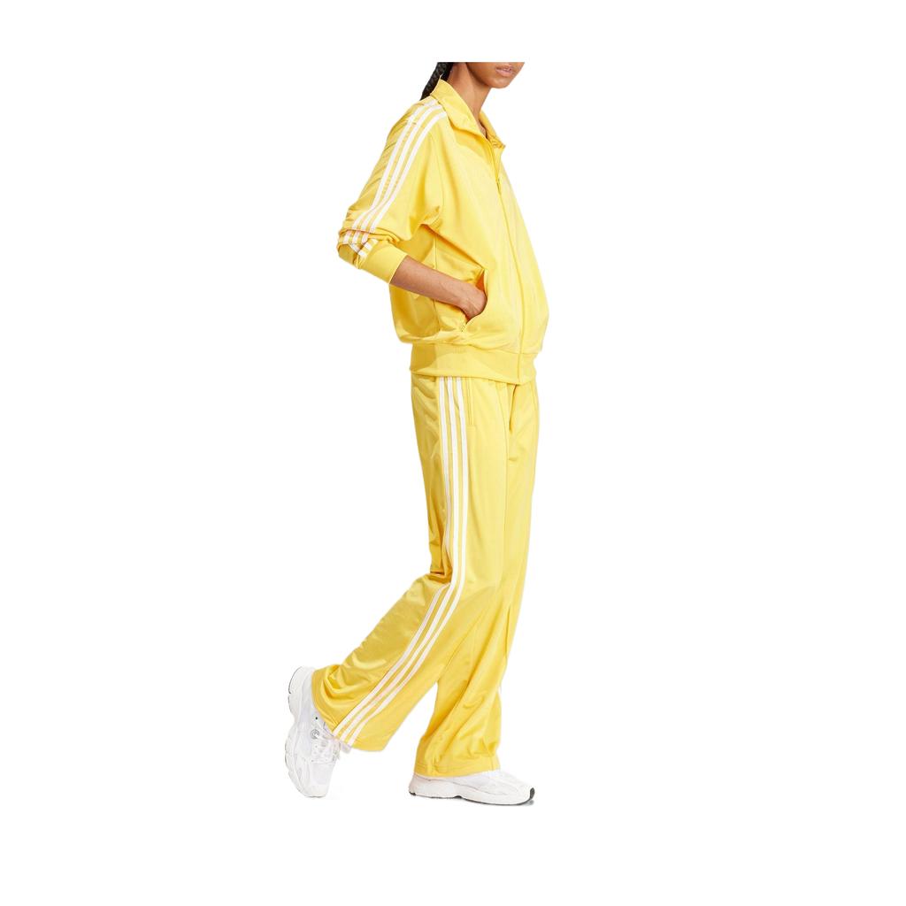 adidas Firebird Lace-Up Solid Color Casual Straight-Leg Sports Pants Women Pants Bright-Yellow IP0641