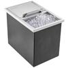 Einbau-Eiskühlbox, 45,7 cm L x 30,5 cm B x 36,8 cm H Edelstahl-Eiskühler, Kommerzieller Eisbehälter mit Schiebedeckel, 38,7 Liter Außenküchen-Eisbar, Abflussrohr