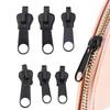 6pcs Zipper Repair Kit Sturdy Zip Fixer Heavy Duty Zipper Head Accessories Multifunctional Detachable Zip Slider Repair Kit