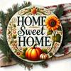 Vintage Aluminum Home Sweet Home Wreath Sign Wall Decor For Living Room Kitchen Bathroom Bedroom