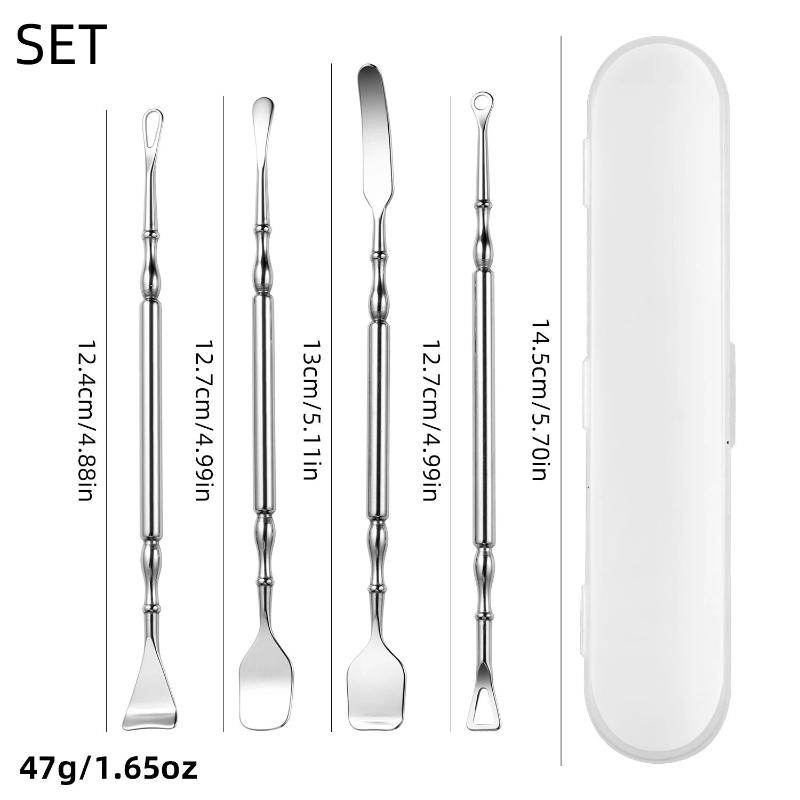 Rust Proof Stainless Steel Double Head Blackhead Remover Scraper Blemish Extractor for Long Lasting Skincare Use