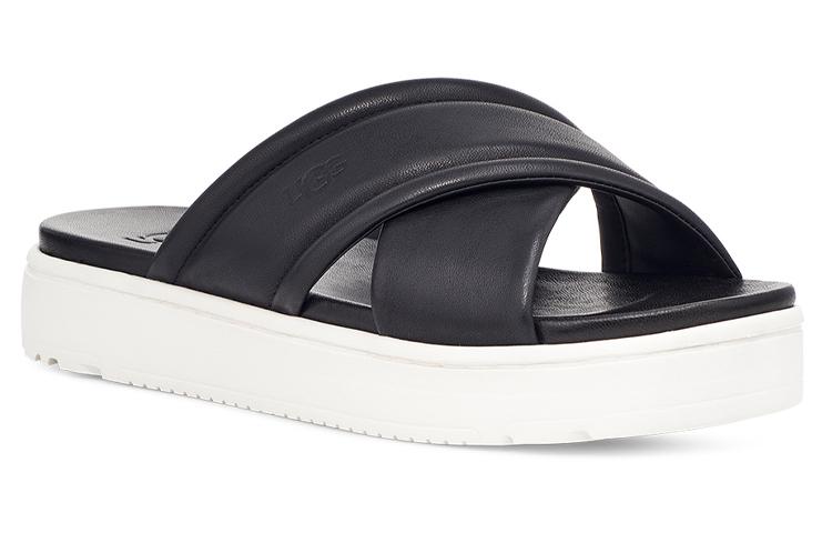 UGG Rubber Sole Slide Slippers Women's Black 1128635-BLLE