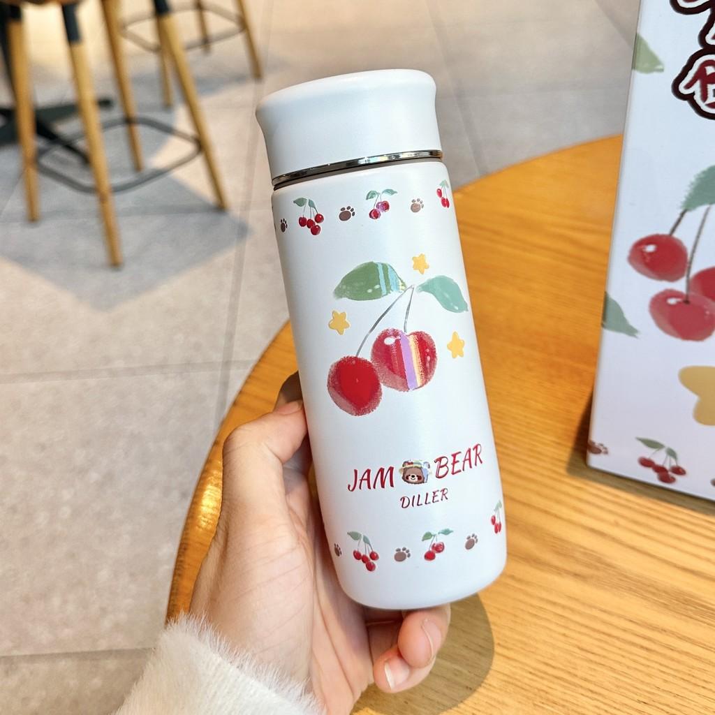 Cherry Series Insulated Travel Mug With Vacuum Stainless Steel For Students And Office Use