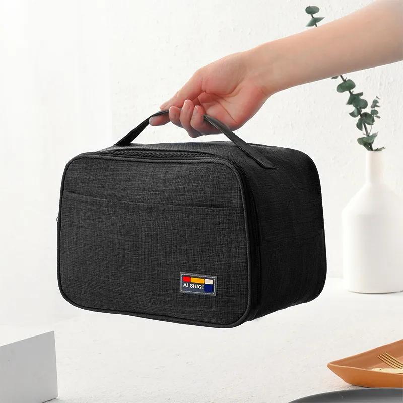 Aluminum Foil Lunch Bag Thermal Waterproof Oxford Cloth Cooler Insulated Bag Bento Bags Portable Large Capacity Rice Bag Handbag