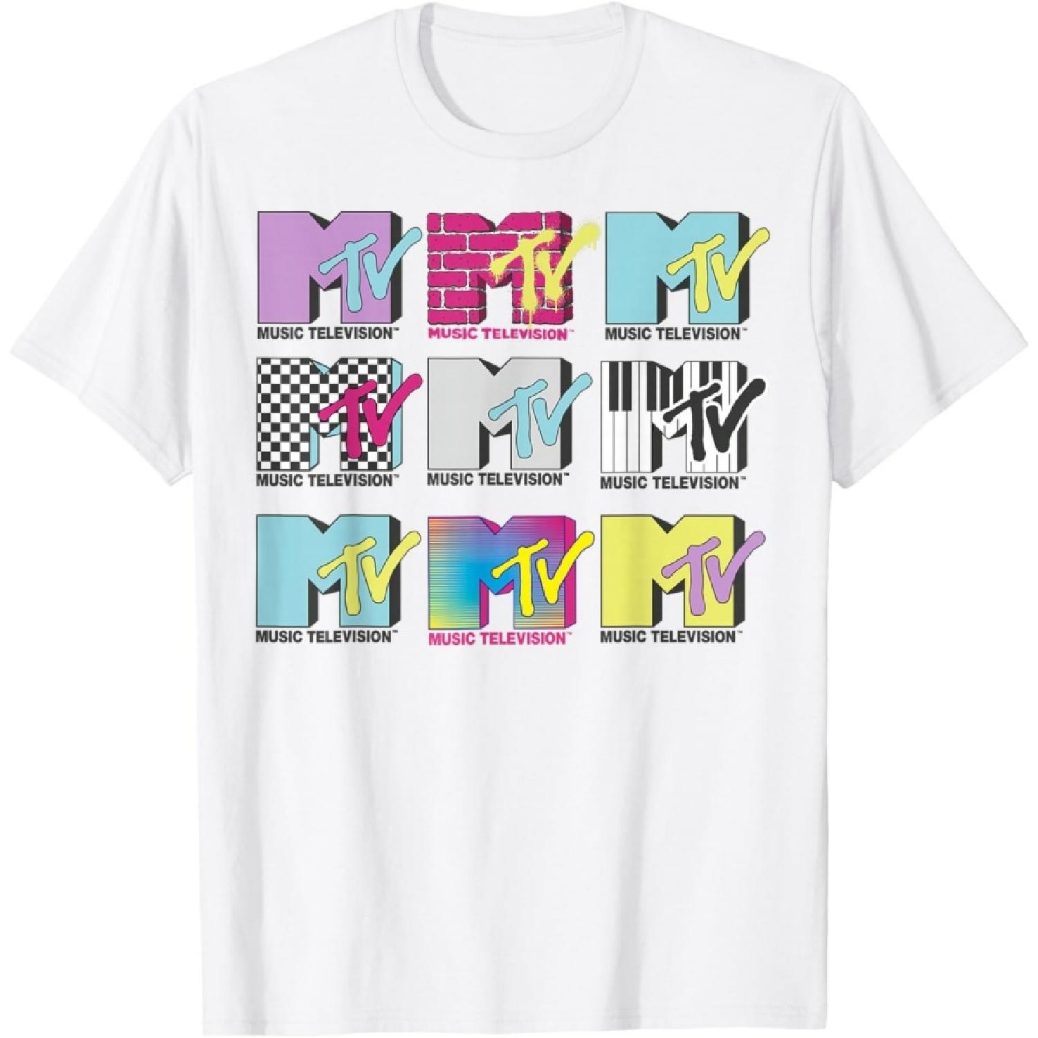 MTV Logo Stack Style Graphic T-Shirt T-Shirt S