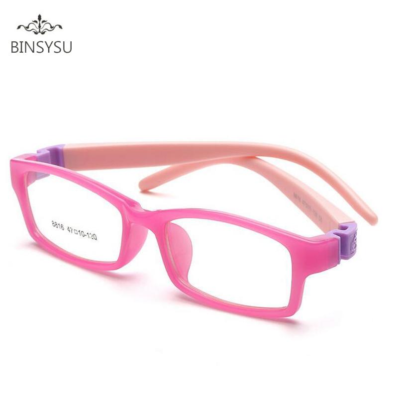 Bendable No Screw Kids Frame Glasses Boy Child Glasses Flexible Children Frames Eyewear  Optical Glasses For 0-10 Years Old