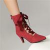 Women's High-heeled Short Boots, Sexy European and American Style, Pointed Thin Heel Large Size Single Boots