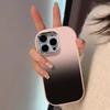 Two-tone pink black phone case suitable for iPhone 16 15 14 13 12 11 Pro/ Max/Plus anti-fingerprint shock-proof rear cover