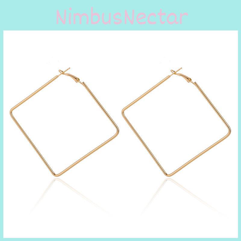 Boucles d'oreilles géométriques chics en alliage, bijoux tendance et modernes