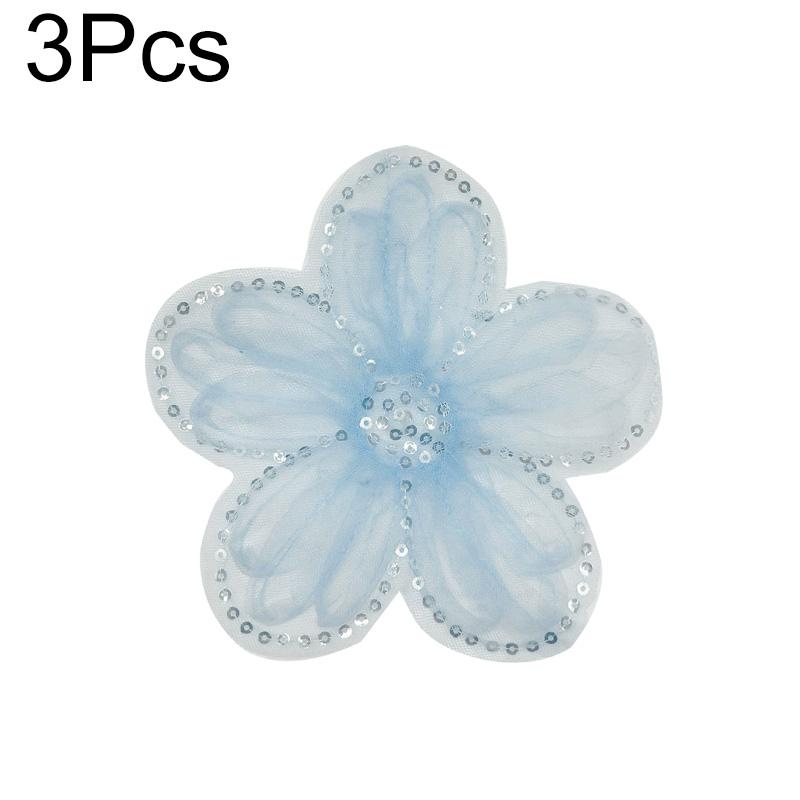 

3 шт. Заколка Брошь Аксессуары Аксессуары для одежды Свадебное платье 13 см Аппликация Сделай сам Шитье Головной убор 3D Кружево Блестки синий