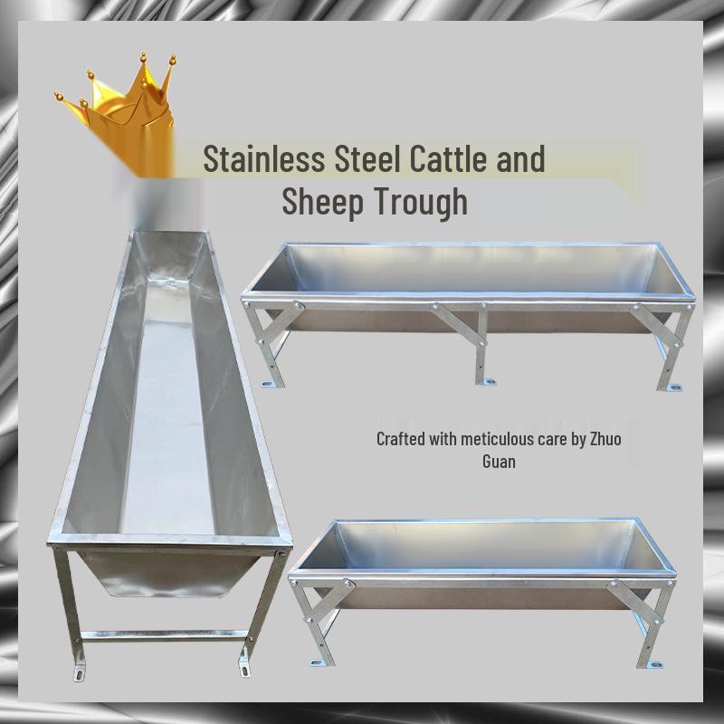 

Thickened Stainless Steel Feed & Water Trough for Sheep and Cattle Other