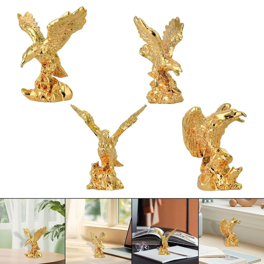 Eagle Statue Resin Figurine Creative Home Decorative Object for Luxury Living Room Decoration