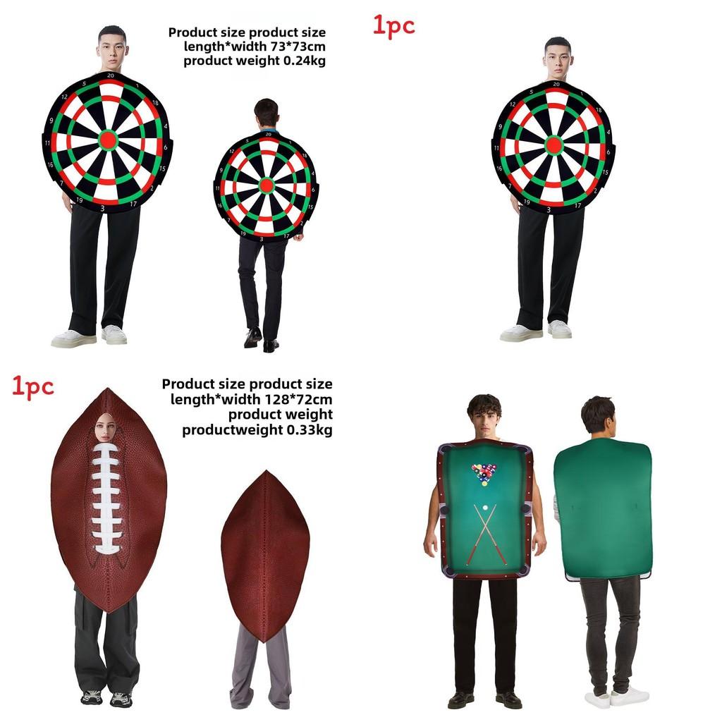 Halloween Party Kostüm Onesie mit Schaumpolsterung Rugby Billard Kostüm Event Jumpsuit Performance