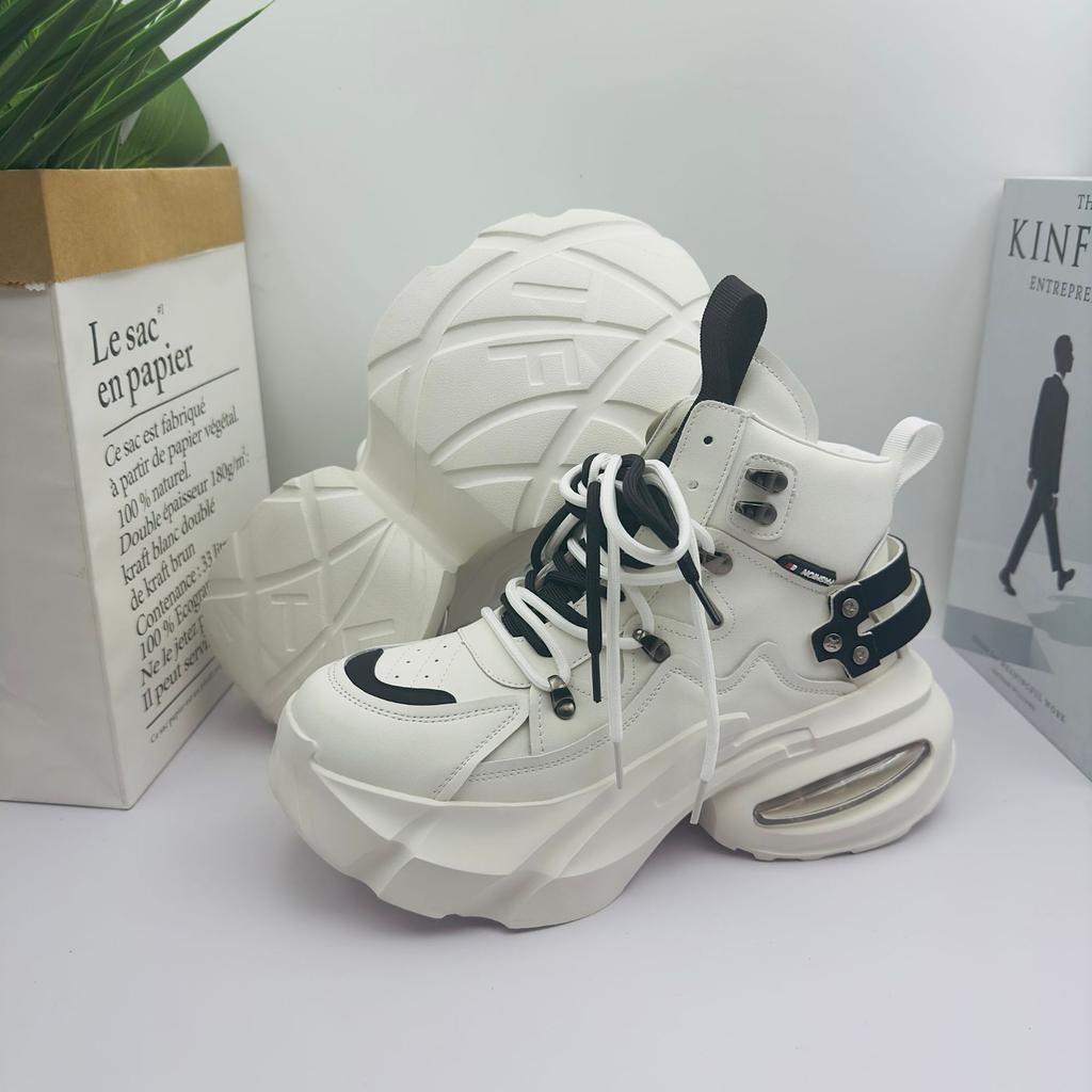 Paar Qualität High Top Sneaker Rutschfest Abriebfest Plateau Herren Freizeitschuhe Damen Mesh Weiße Schuhe Chaussure Hommes