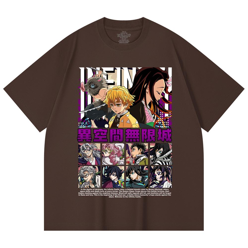 230 Gsm 100% Cotton Demon Slayer V51 Print Unisex Heavy Cotton T Shirt
