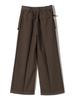 Ships Colors Machine Washable Fleece-Lined Check Wide Pants, 223170015, Brown, Medium