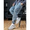 Men's Jogger Jeans Streetwear Black Blue Casual Denim Cargo Pants Stretch Taper Jeans Baggy Trousers