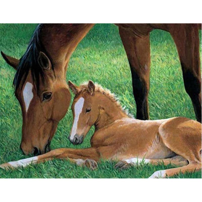 Horse DIY 5D Diamond Painting Full Round Drill Animal Diamond Embroidery Mosaic Cross Stitch Kits Wall Art Home Decor Gift