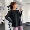 Womens Long Sleeve Yoga Top Breathable Quick Dry Loose Fit Running Gym Fitness 2025