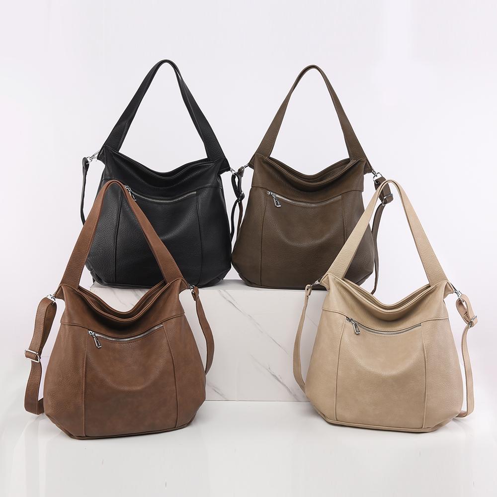 Retro Ins Women's Tote Bag Autumn New Large Capacity PU Soft Leather Underarm Bag Lazy Wind Women's Shoulder Bags for Girlfriend's Wife Birthday Gifts