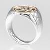 HERMES Exlibris Chevalier Ring Silver925/K18 Pink Gold #6.4(US Size) 11.5g Women Used