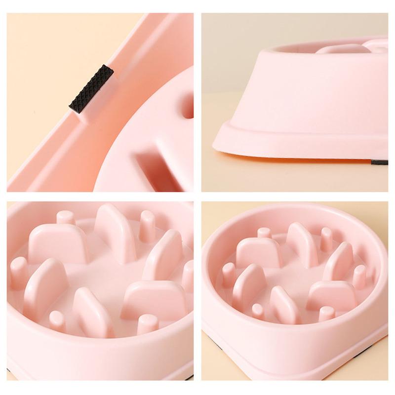 Non-Slip Pet Puppy Slow Feeder Plastic Dog Food Bowls Dog Puzzle Bowl for Healthy Eating Puppy Cat Slow Feeder Bowl Anti-Choking