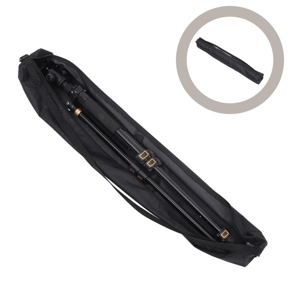 EXCEART Tripod Carrying Case Bag with Shoulder Strap, Compatible with Boom Stands, Tripods, Microphone Stands, and Tent Poles, Black, 90cm