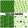 DIY12 Sheets/pack Hat St. Patrick Scrapbook Handbook Card Background Pattern Paper DIY Handbook Material