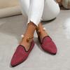 Large Size Soft-soled Pointy Fashion Casual Shoes Women 2025 Autumn and Winter New-style Slip-on Comfortable Single Shoes